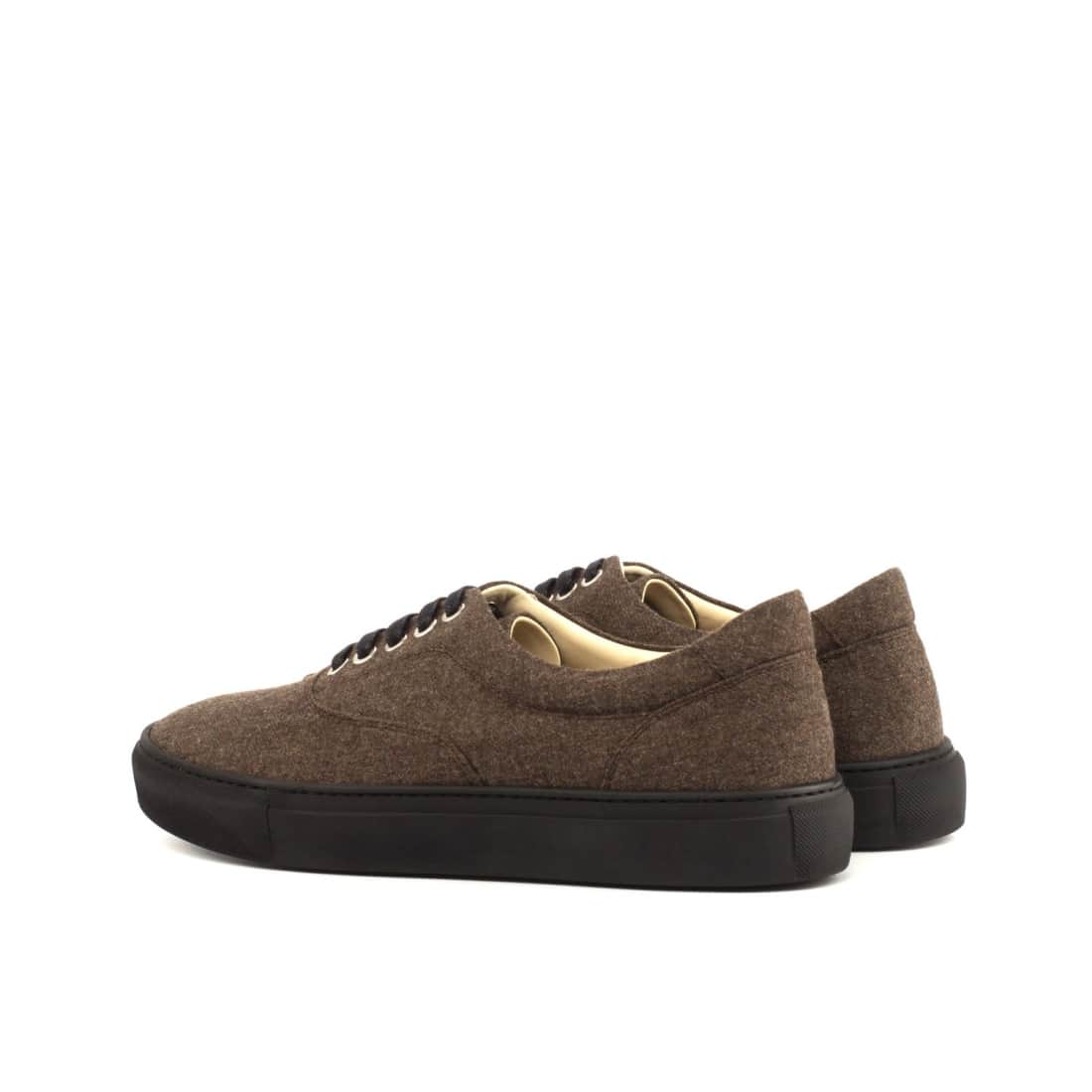 Sneakers Spinner en flanelle marron - Semelles Noires