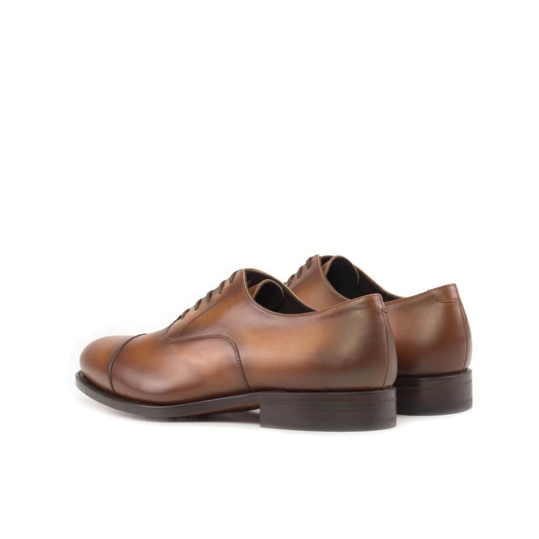 Richelieu bout droit en cuir marron clair - Chaussures