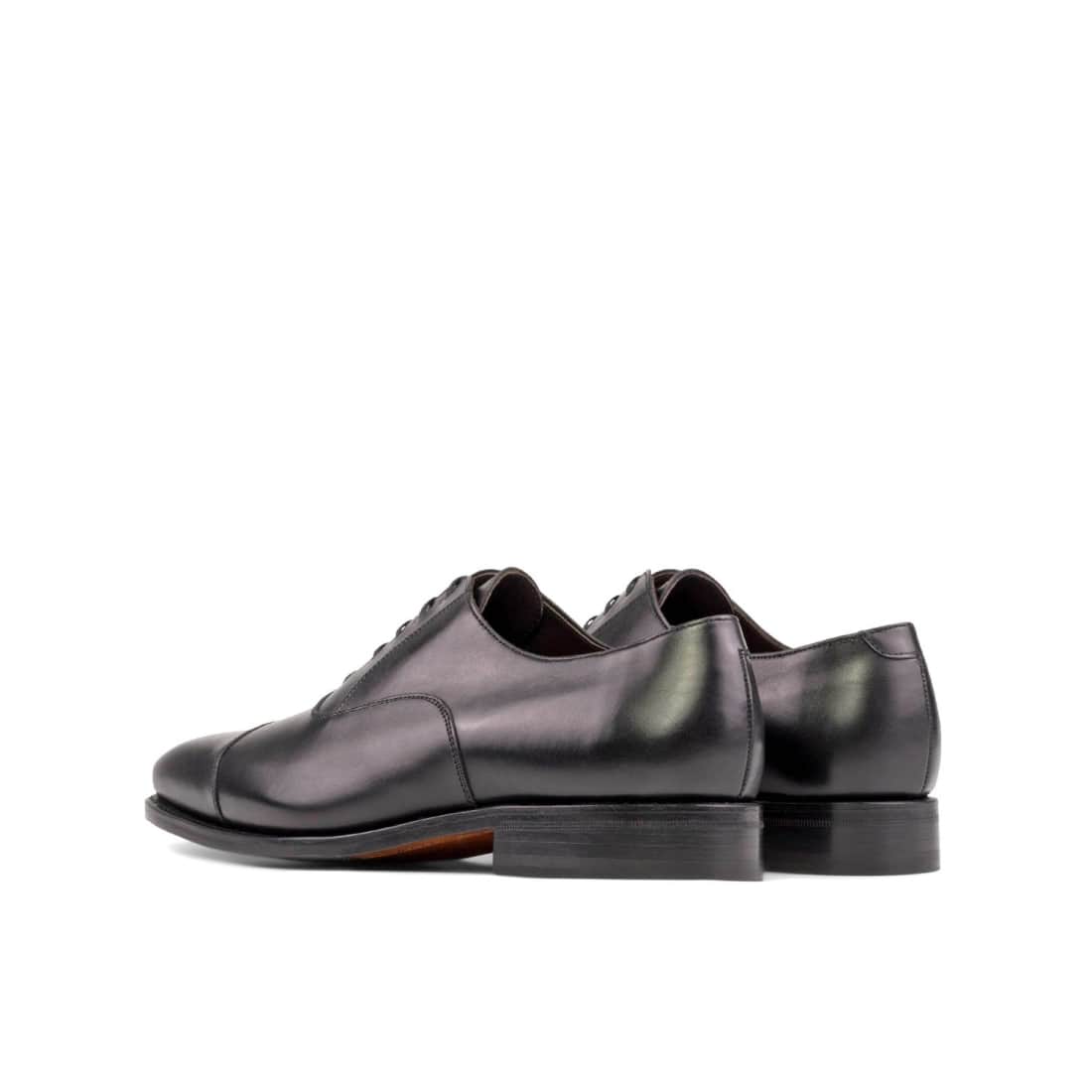 Richelieu bout droit en cuir noir - Chaussures