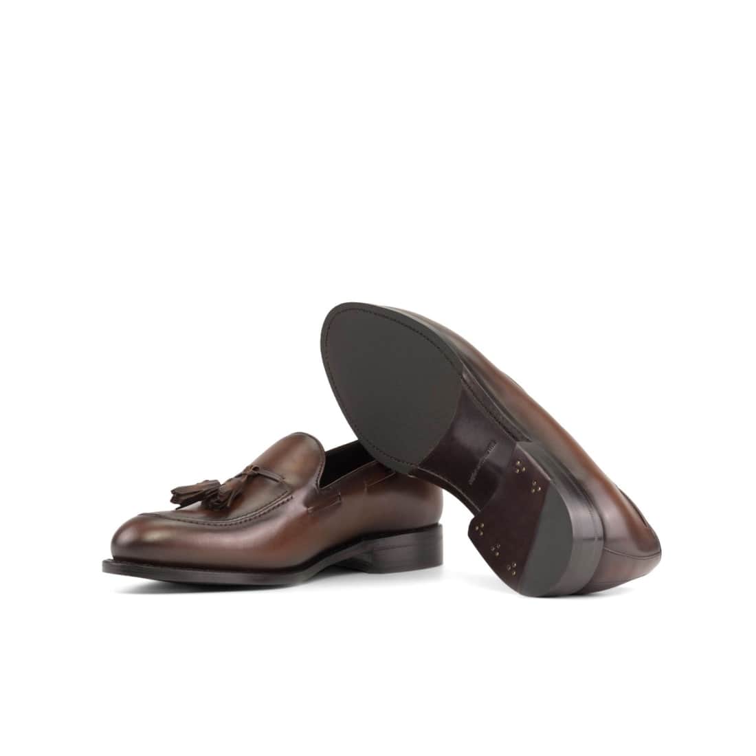 Mocassin à glands en cuir marron - Chaussures