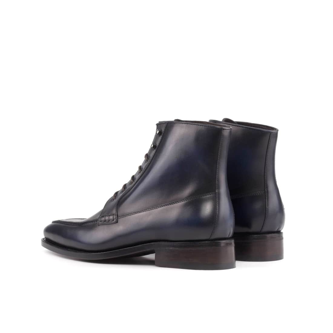 Bottines Derby Demi-Chasse en cuir bleu marine - Chaussures