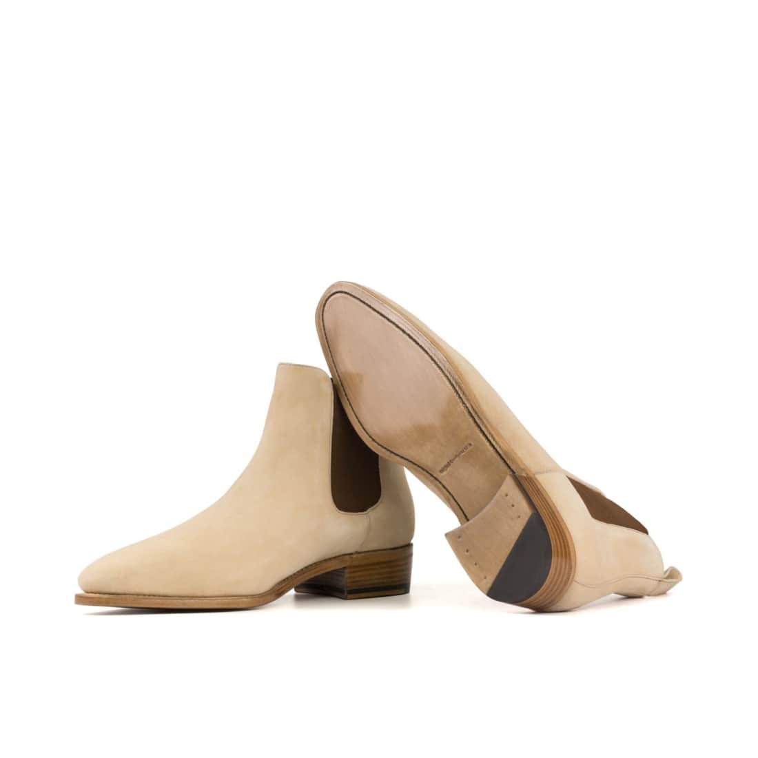 Cheslea Boots en daim beige - Chaussures
