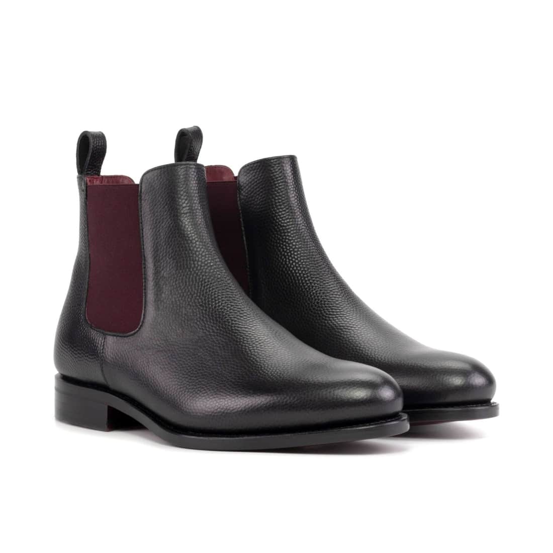 Cheslea Boots en cuir grainé noir - Chaussures