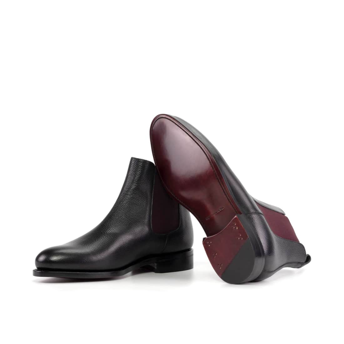 Cheslea Boots en cuir grainé noir - Chaussures