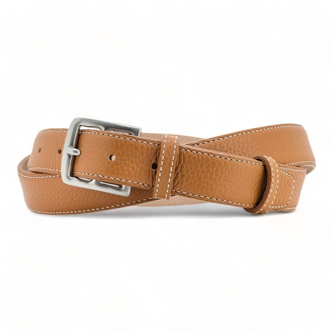 Ceinture de luxe en cuir gold à boucle étrivière Norbert Bottier