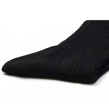 Chaussettes en fil d'Écosse hautes noir - Norbert Bottier