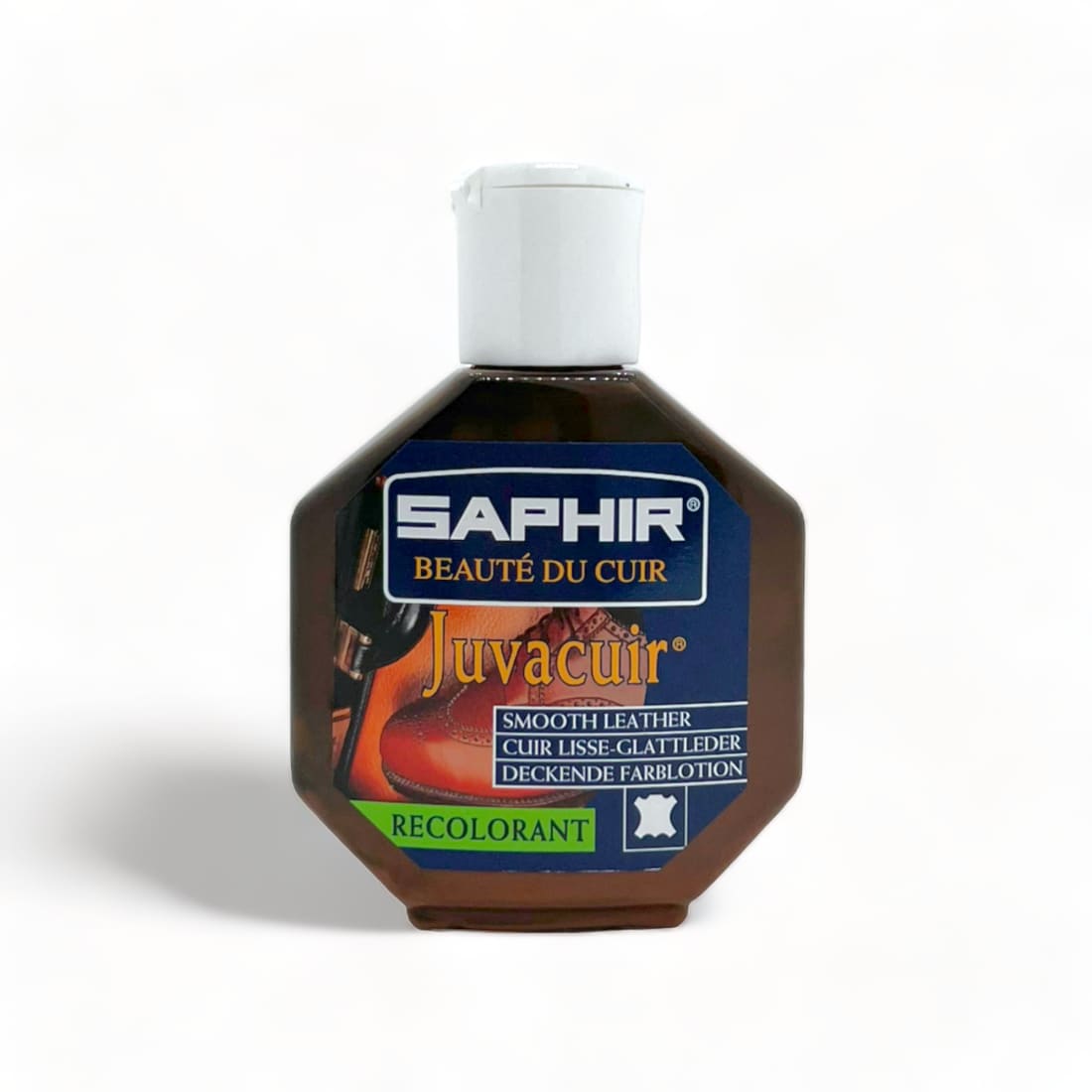 Cirage recolorant Juvacuir Marron Moyen - Saphir - 75 ml -