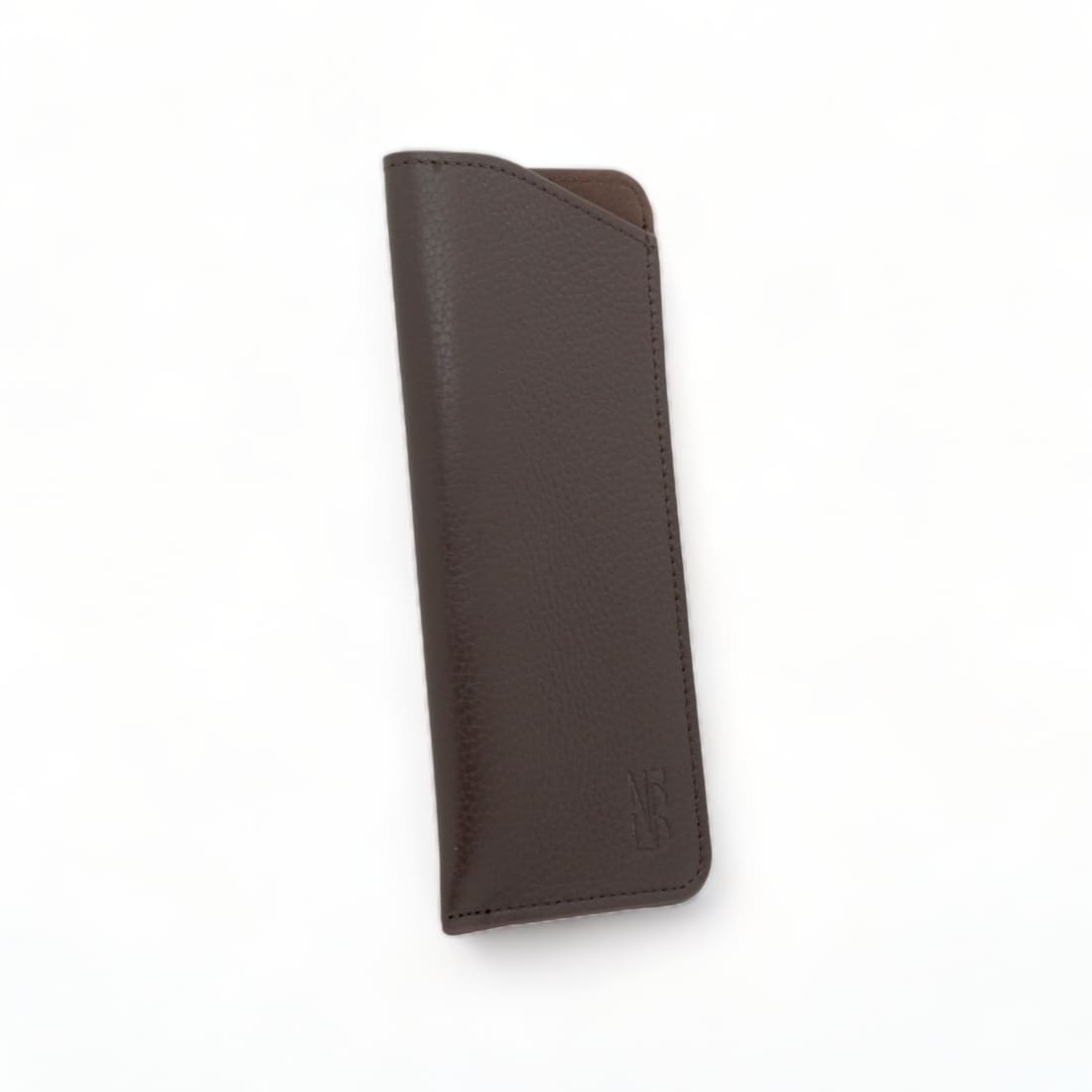 Étui à lunettes en cuir grainé Marron - Accessoires
