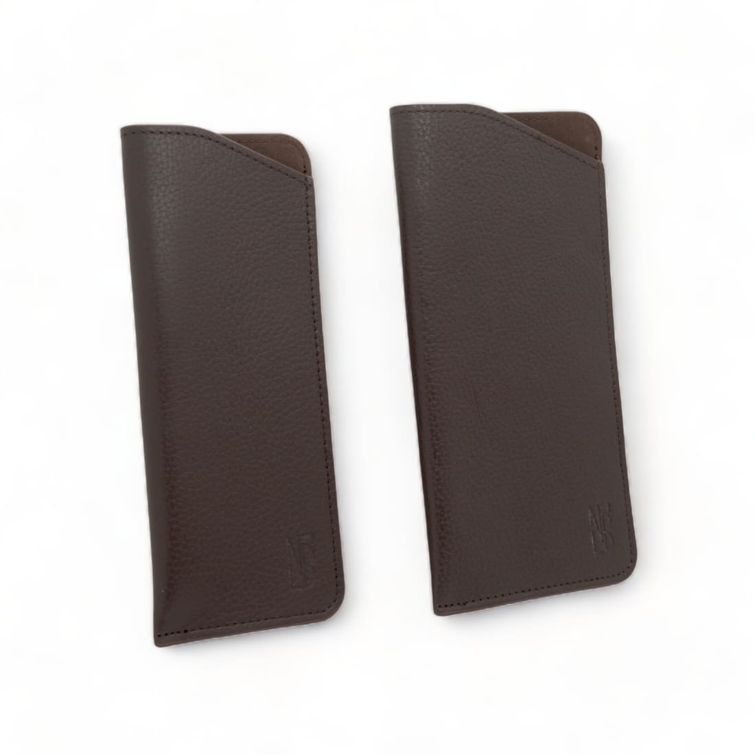 Étui à lunettes en cuir grainé Marron - Accessoires