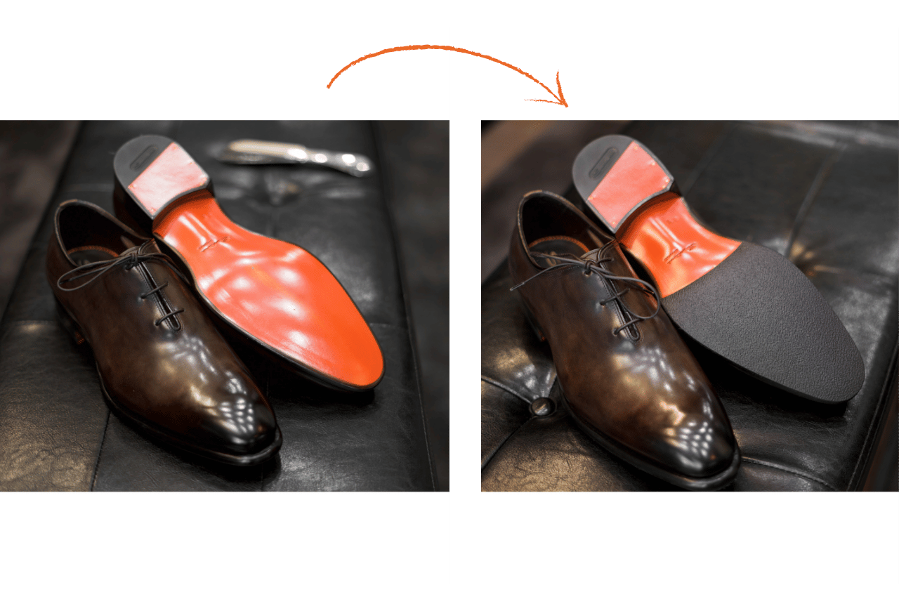 Patins chaussures homme Santoni cordonnier Norbert bottier
