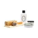 Kit De Nettoyage Pour Chaussures En Cuir - Brosse Et éponge - Taille 17.5x11 Cm - Pour Entretenir Cuir Et Sacs - 5