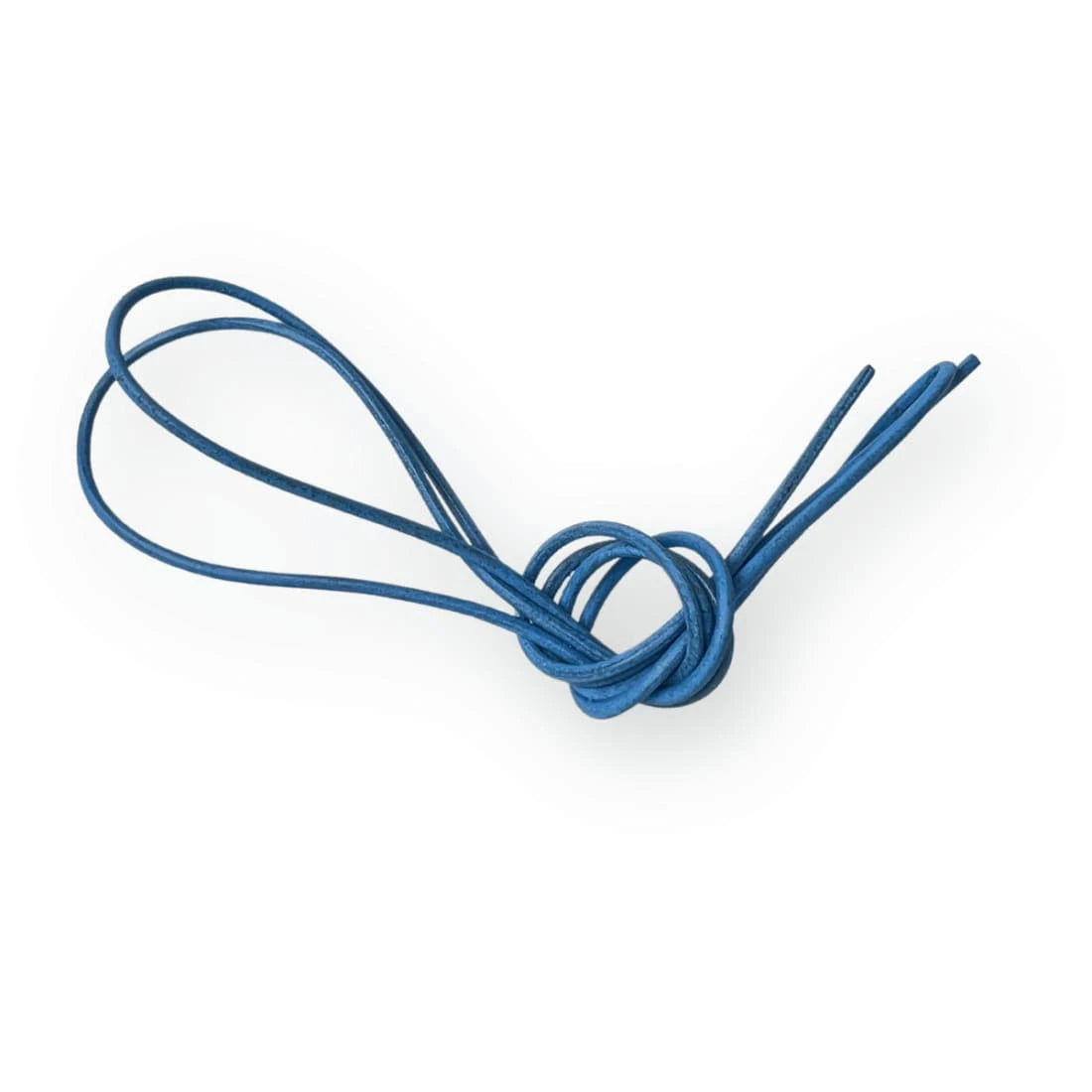 Lacets cuir ronds fins Bleu Ciel Norbert Bottier