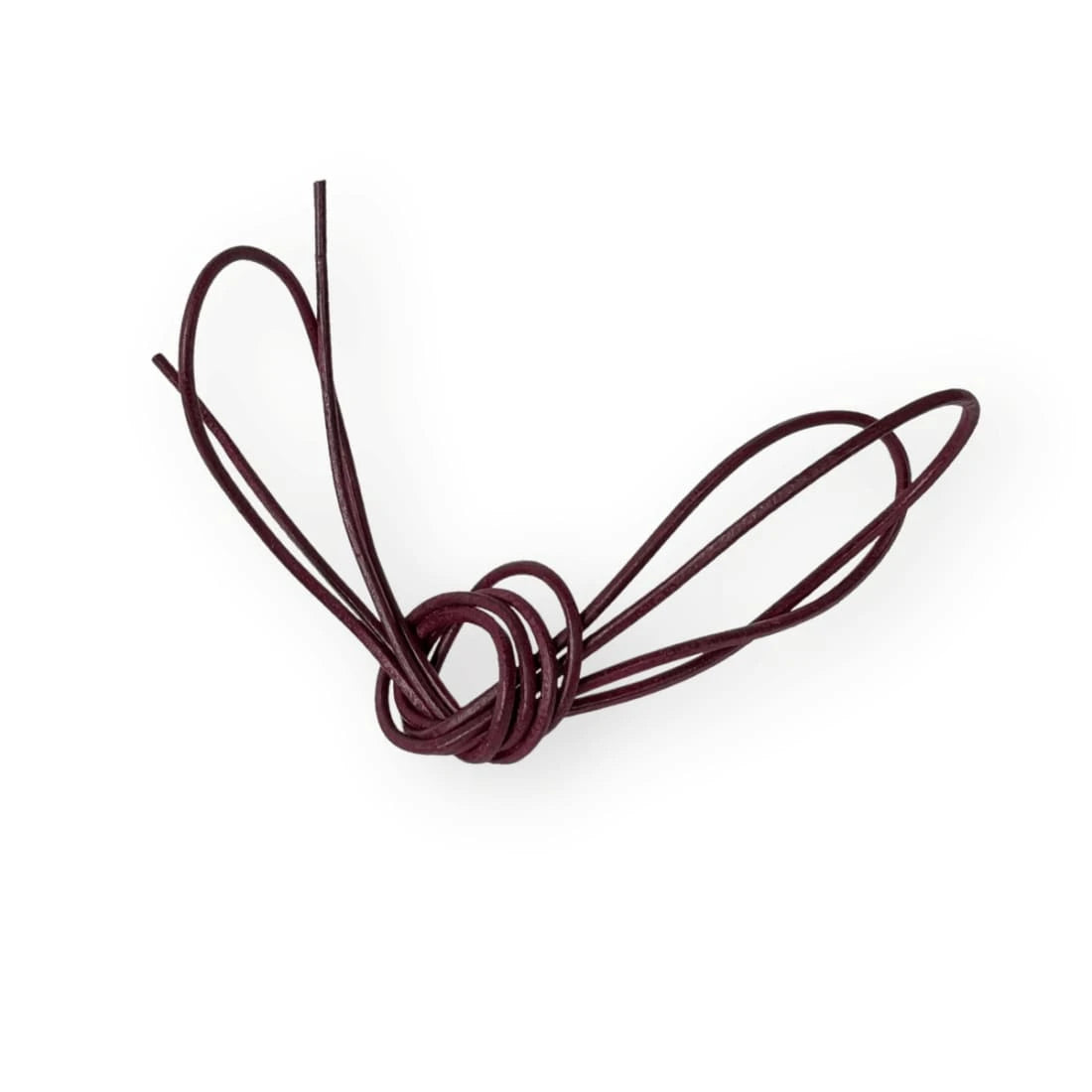 Lacets cuir ronds fins Bordeaux Norbert Bottier