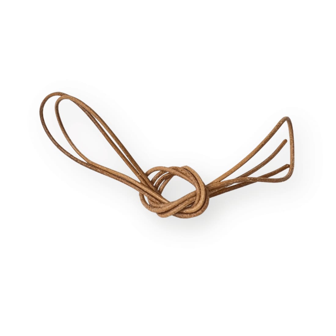 Lacets cuir ronds fins Naturel Norbert Bottier