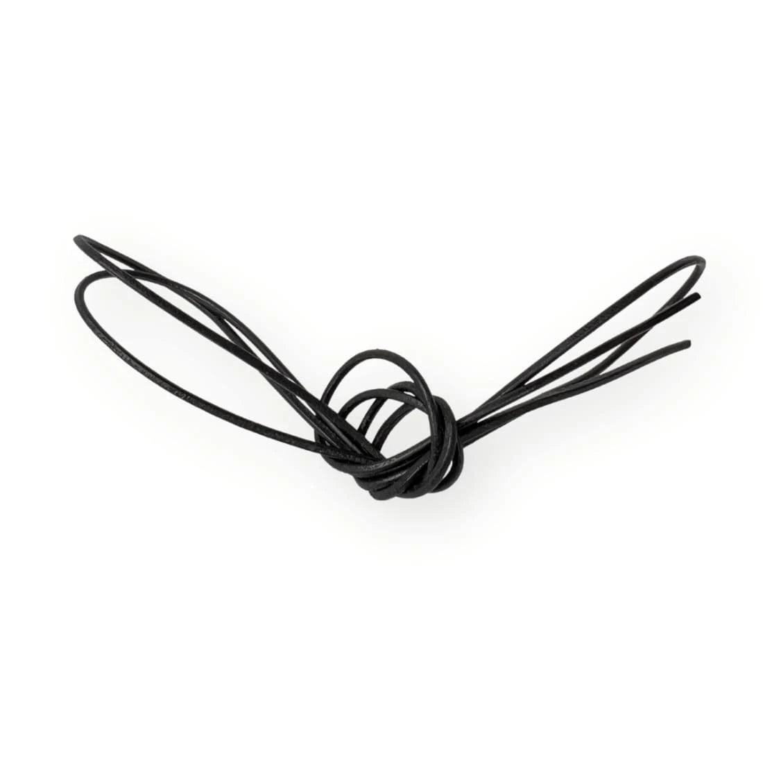 Lacets cuir ronds fins Noir Norbert Bottier