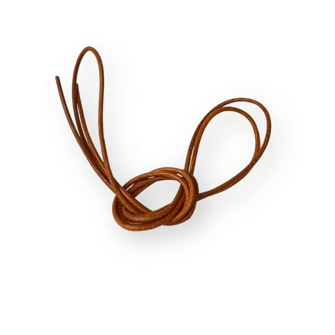 Lacets cuir ronds fins Ocre Norbert Bottier