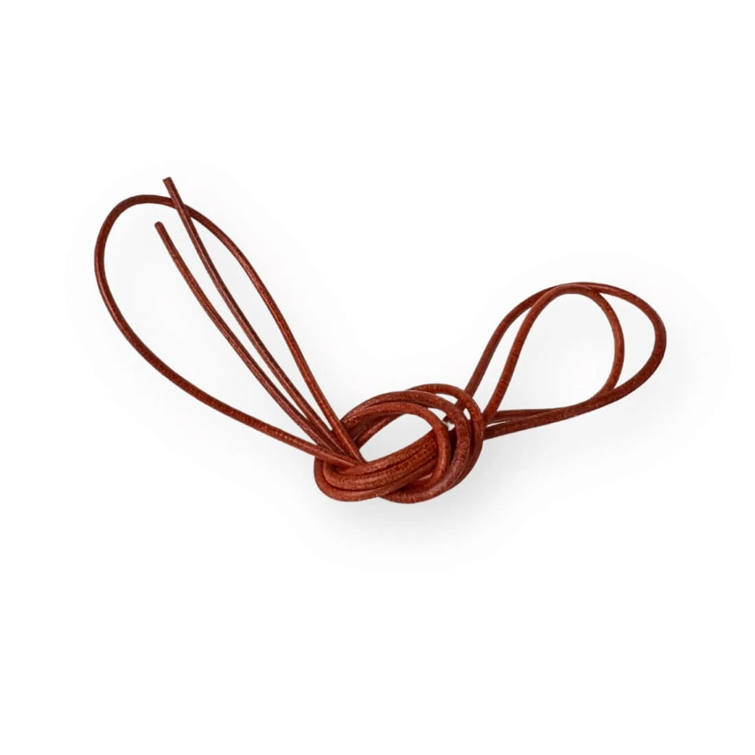 Lacets cuir ronds fins Orange Norbert Bottier