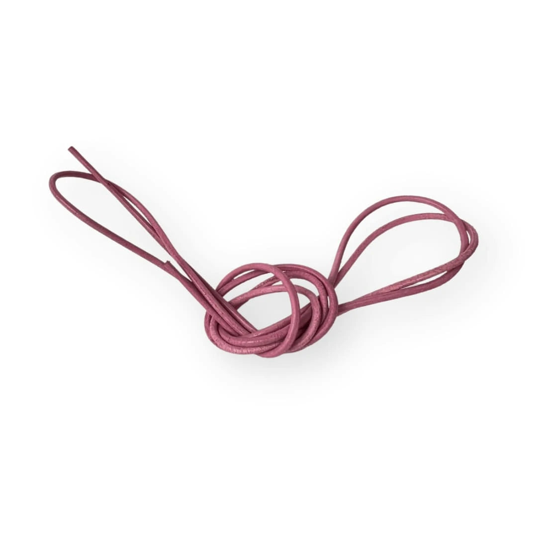 Lacets cuir ronds fins Rose Norbert Bottier