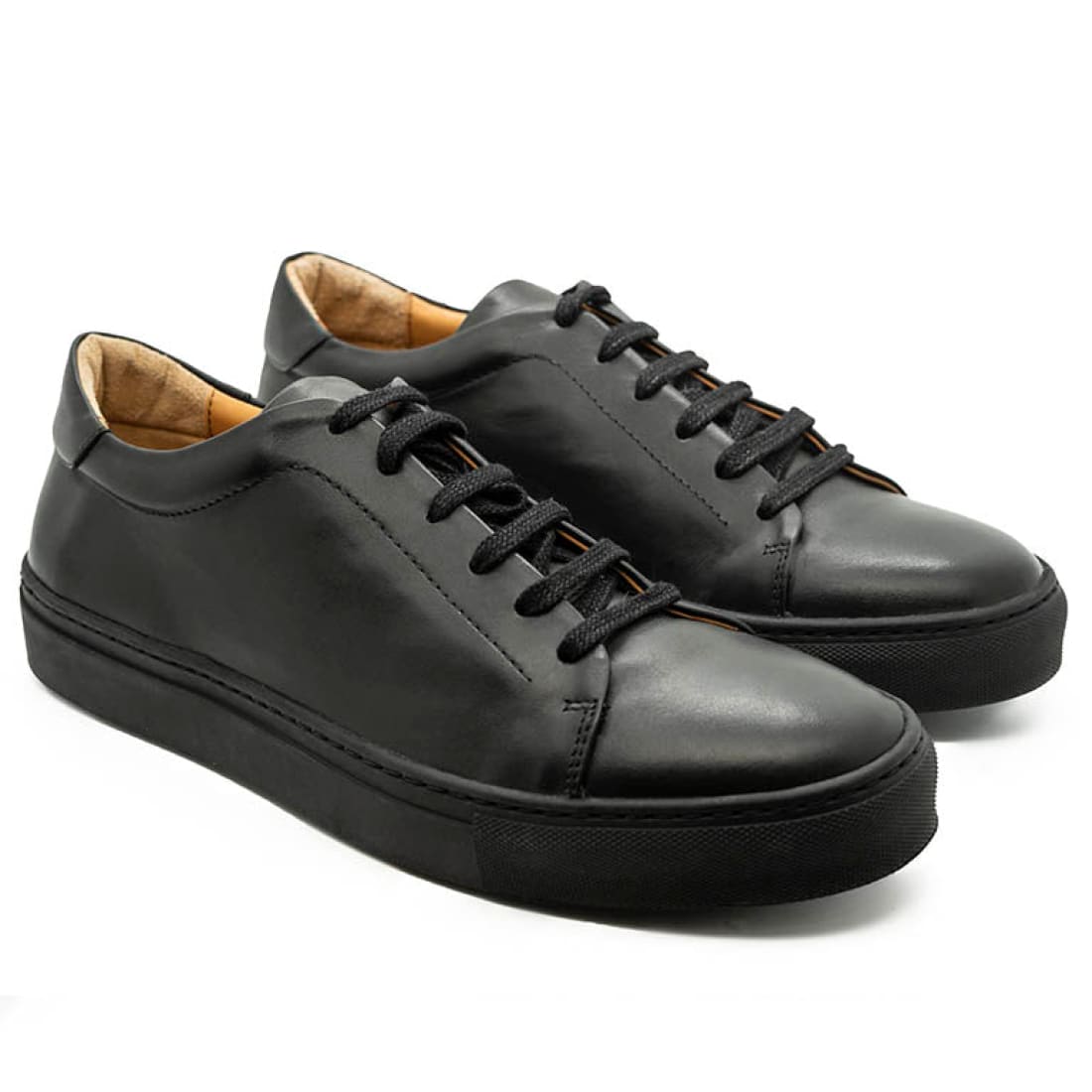 Sneaker Homme Lane en cuir noir - Norbert Bottier