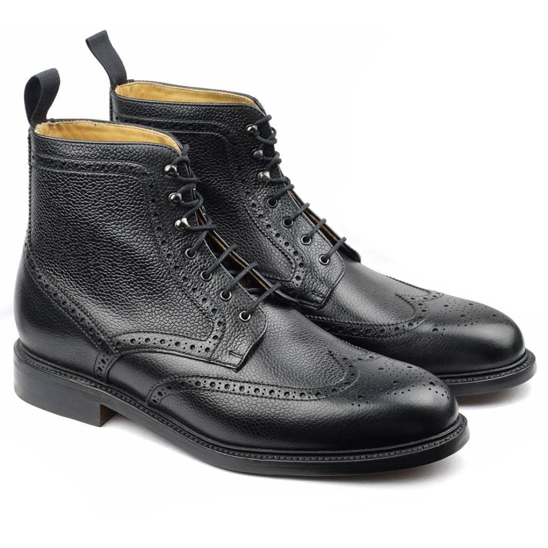 Mountain Boot's Cuir Grainé Noir-Chaussures-Norbert Bottier