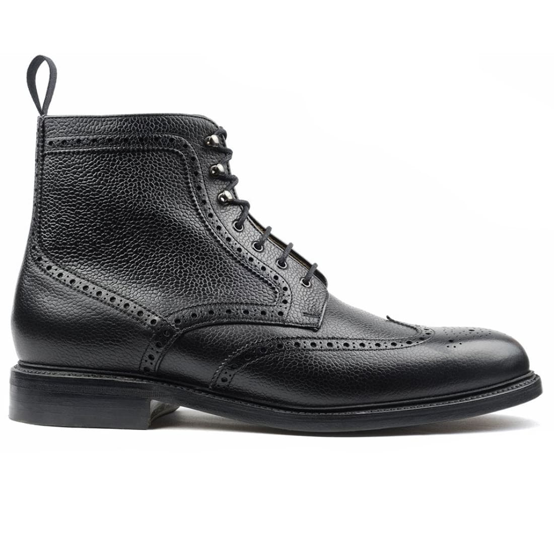 Mountain Boot's Cuir Grainé Noir-Chaussures-Norbert Bottier
