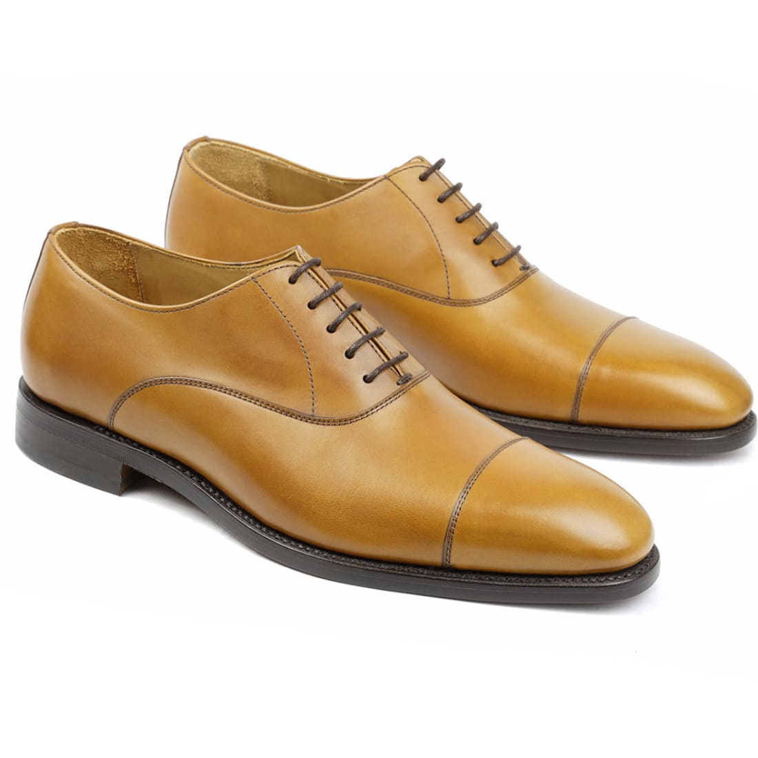 Richelieu Bout Droit Cuir Gold Norbert Bottier - Main Image