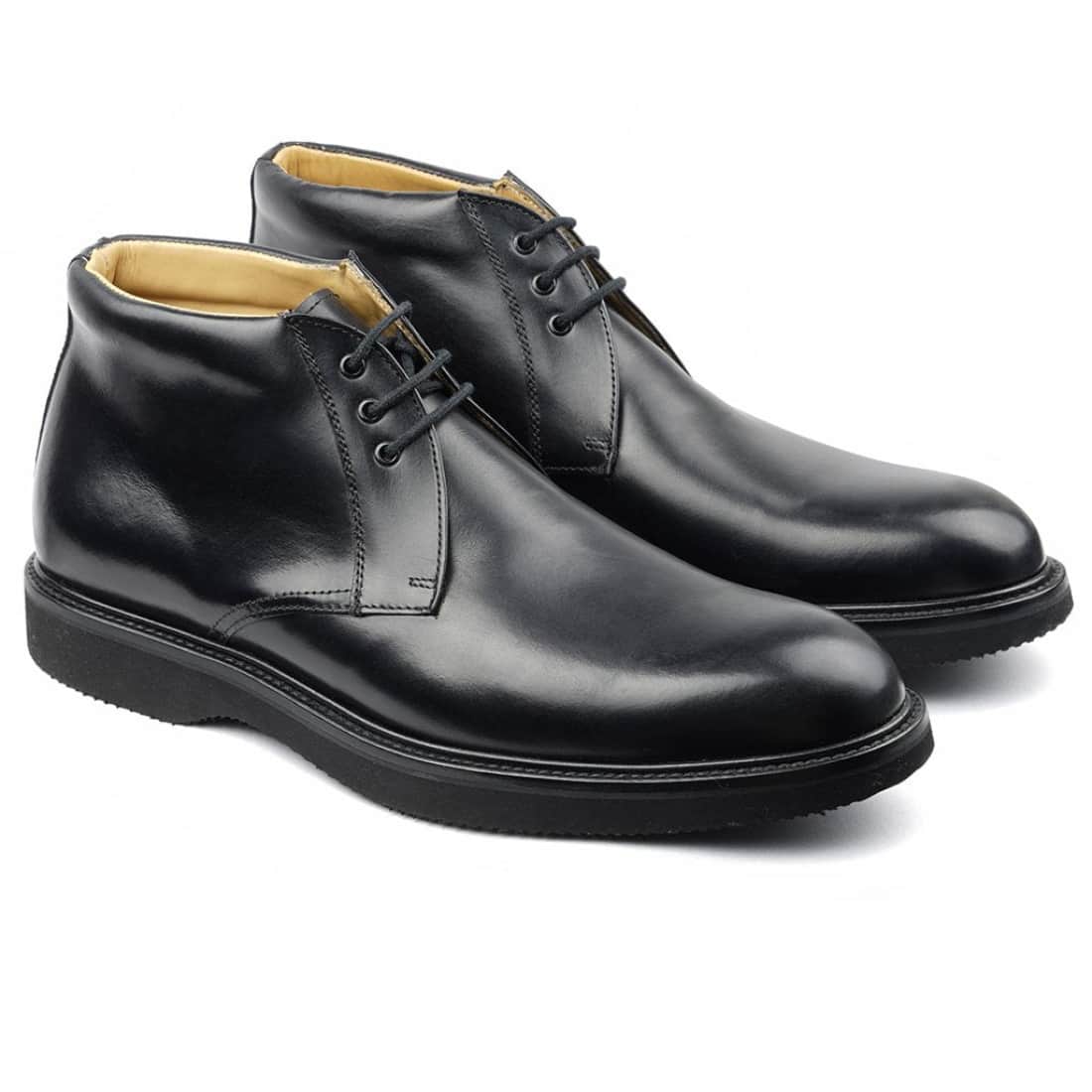 Chukka Boot's Cuir Noir-Chaussures-Norbert Bottier