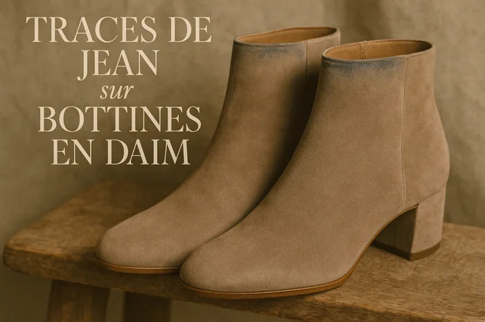 Traces de jean sur bottines en daim : comment les enlever et les éviter