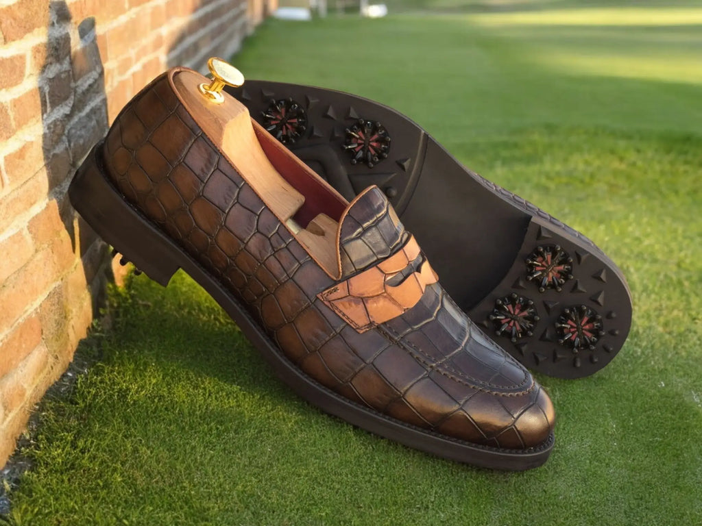 Chaussures de golf en cuir de luxe Homme Norbert Bottier