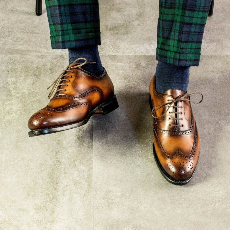 Richelieu brogue bout fleuri chaussures homme goodyear