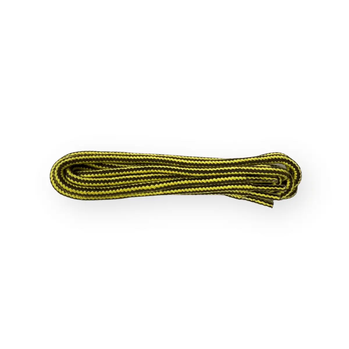 Lacets Plats En Polyester Rayé Bicolore - 0,45 Cm De Large, 180 Cm De Long - Pour Baskets, Bottes, Chaussures De Randonnée