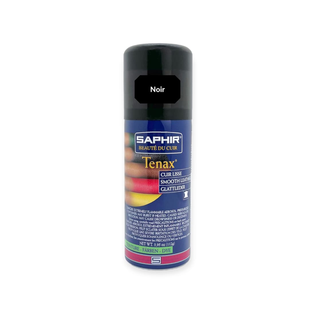 Spray Tenax Saphir : teinture cuir en aérosol, 40 coloris