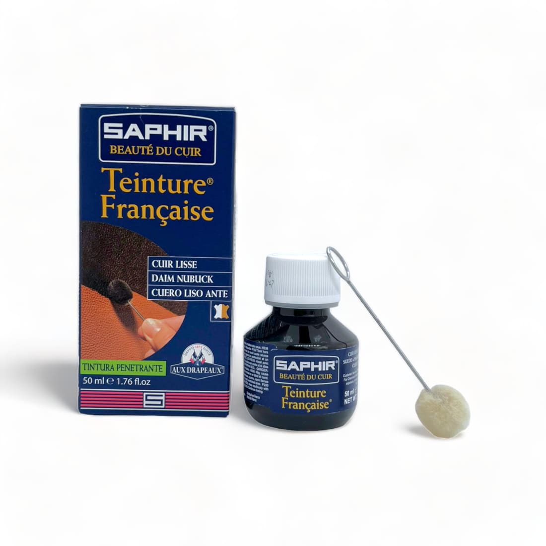 Teinture française Saphir : teinture cuir à l’alcool, 17 coloris