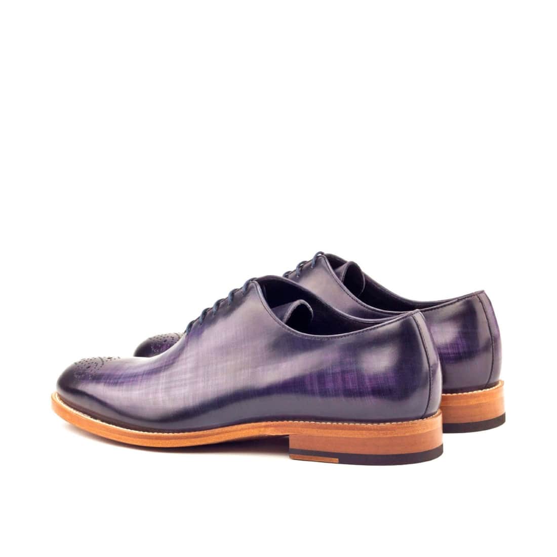 One Cut fleuri en cuir patiné violet – vue 2