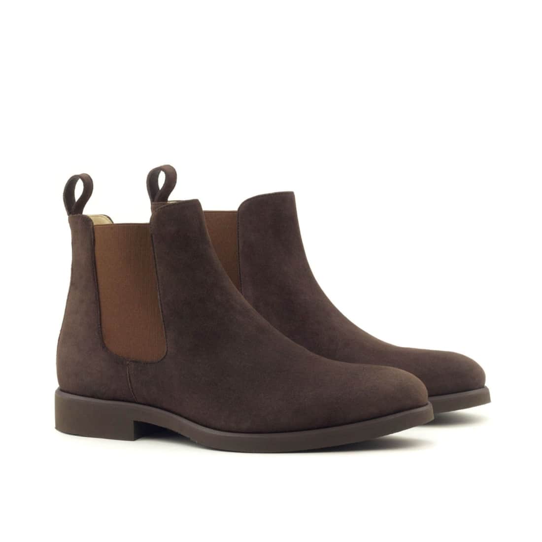 Cheslea Boots en daim marron - Semelles Caoutchouc
