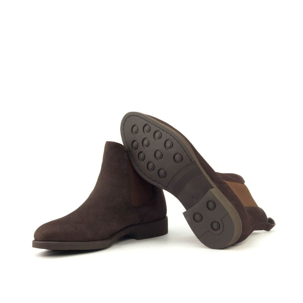 Cheslea Boots en daim marron - Semelles Caoutchouc – vue 2
