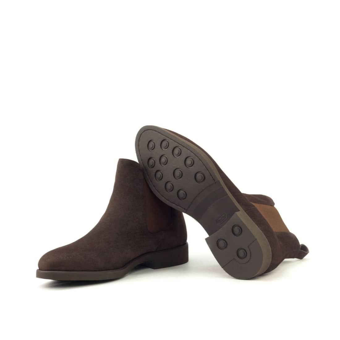 Cheslea Boots en daim marron - Semelles Caoutchouc – vue 2