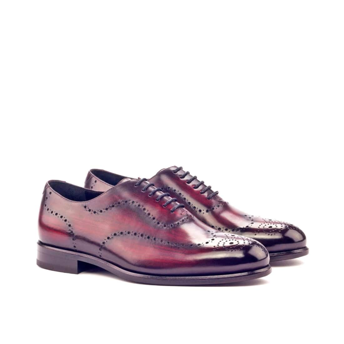 One Cut fleuri en cuir patiné bordeaux - Chaussures