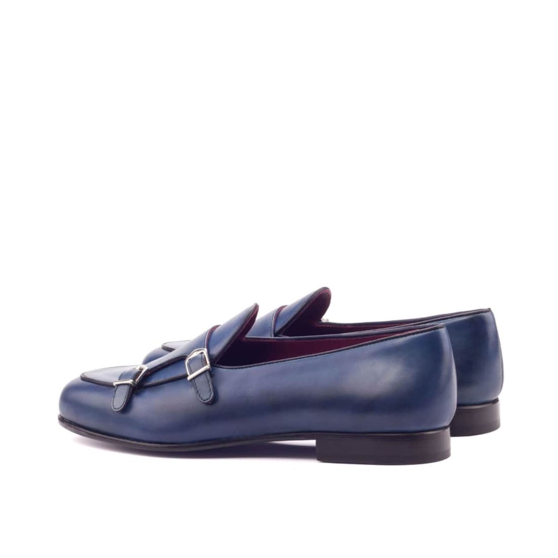 Mocassin Double Boucle en cuir bleu marine – vue 3