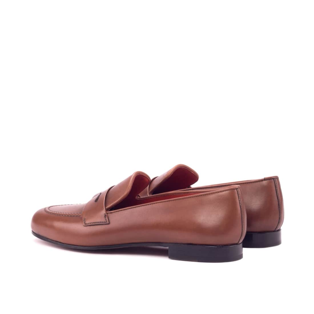 Mocassins Penny à bandeau été en cuir marron moyen – vue 3