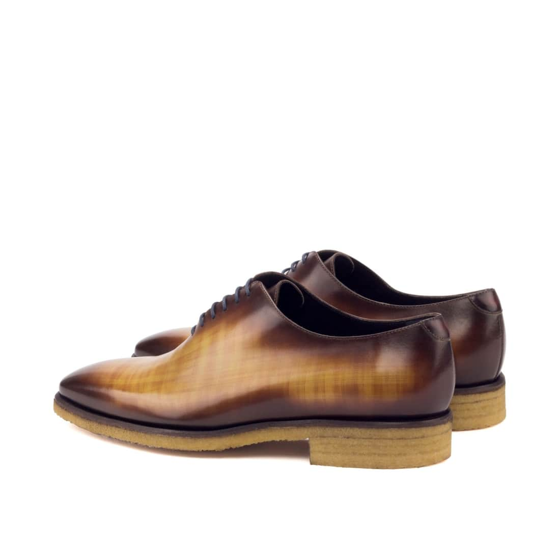 One Cut en cuir patiné cognac - Semelles crêpe - Chaussures