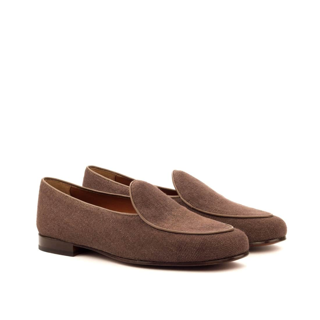 Mocassin Belge en lin marron - Chaussures