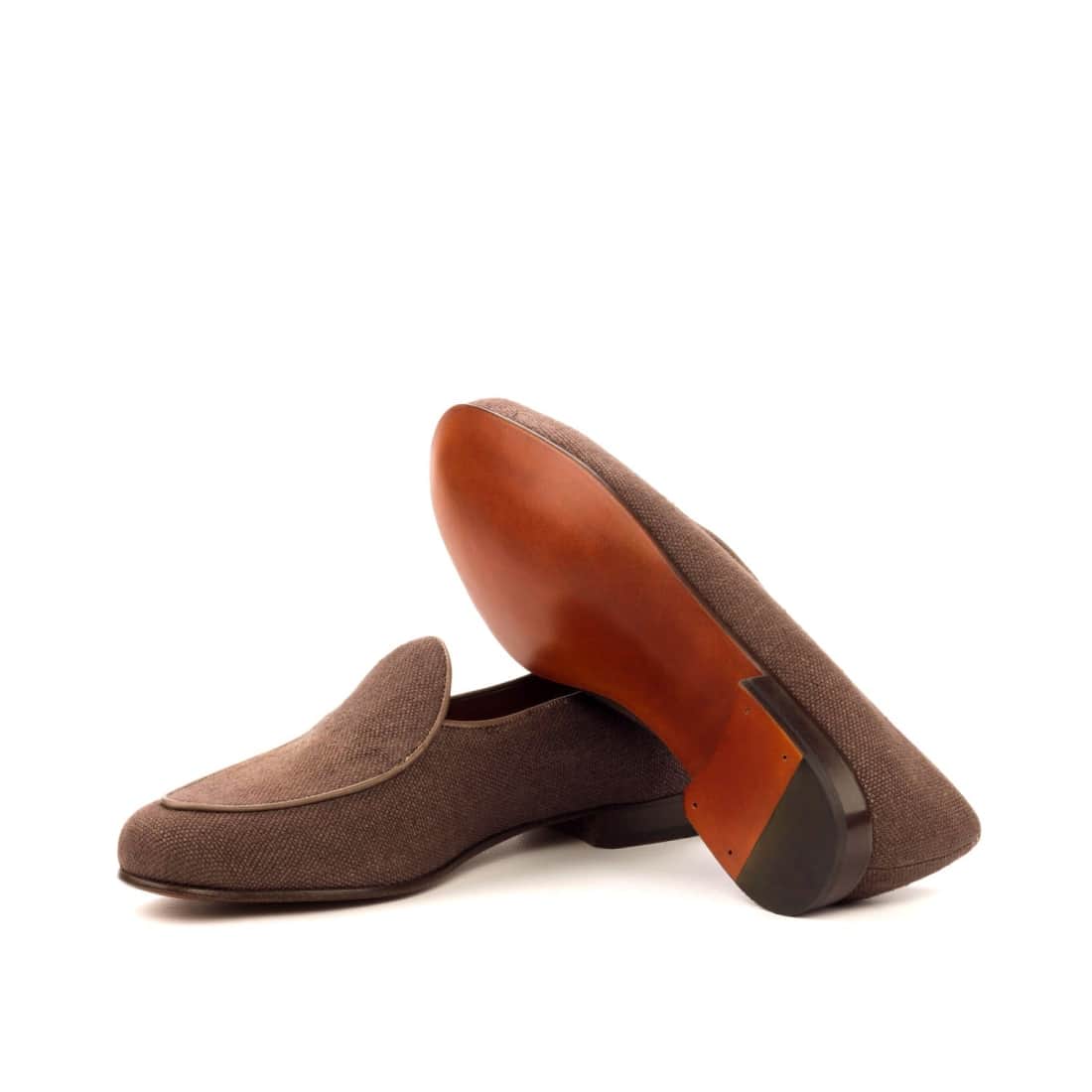 Mocassin Belge en lin marron - Chaussures