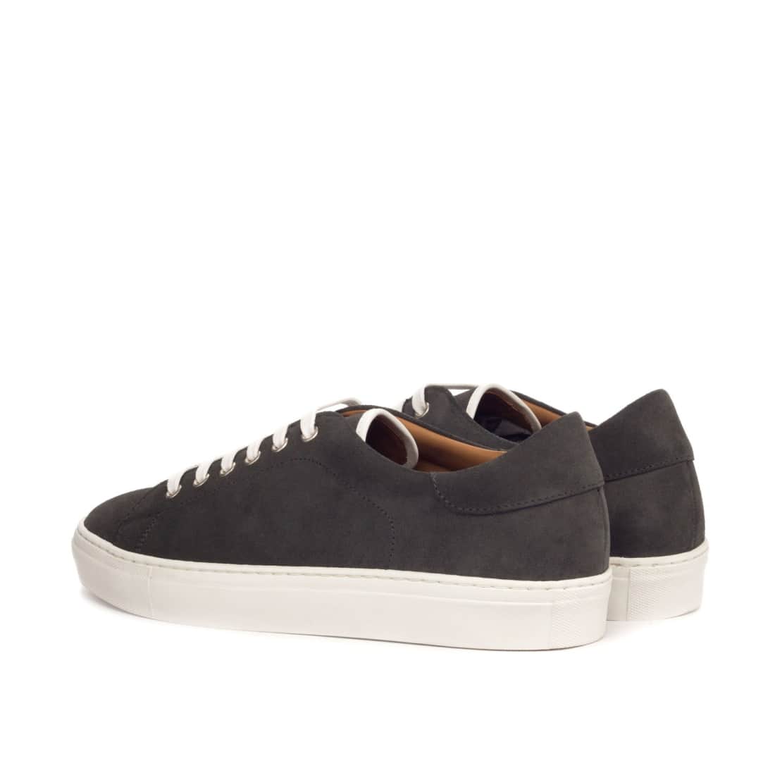 Sneakers Jersey en daim gris - Semelles Blanches