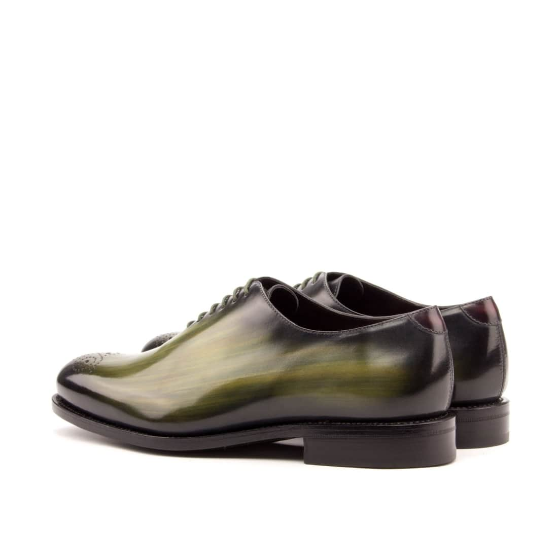 One Cut bout fleuri en cuir patiné vert - Chaussures