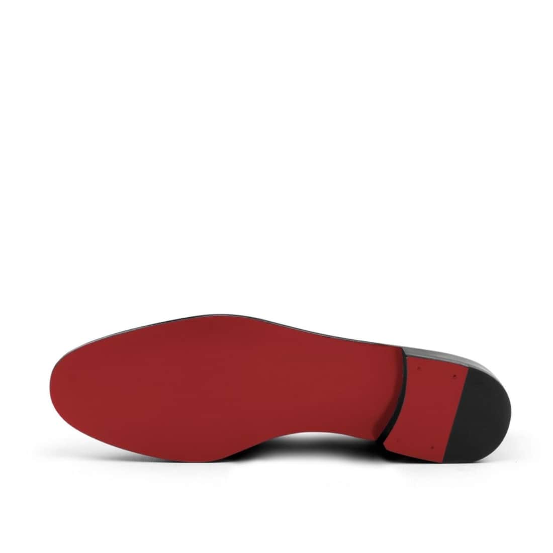 Mocassin Double Boucle en cuir patiné bordeaux – vue 4