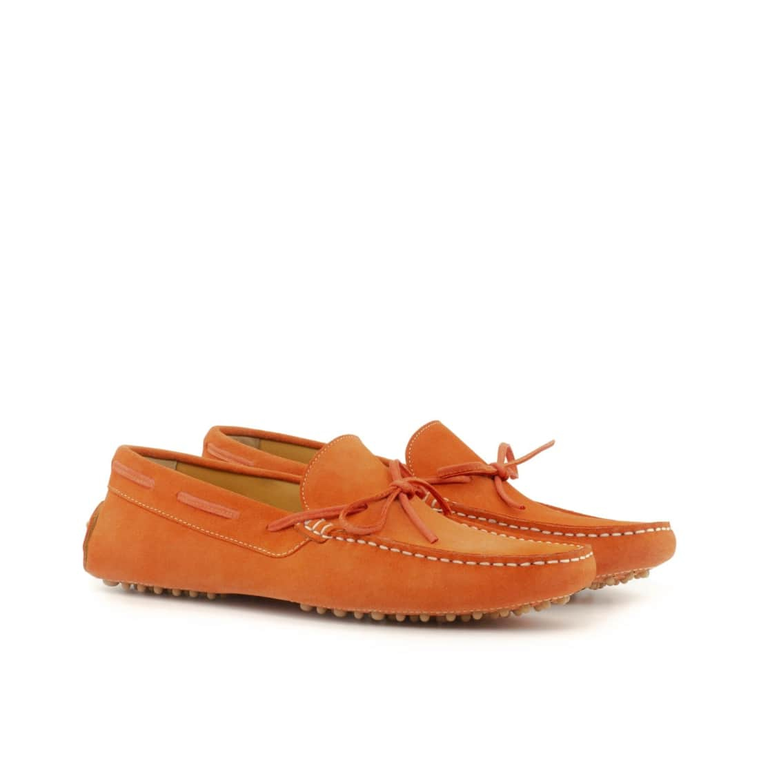 Mocassin Driver en daim orange - Chaussures