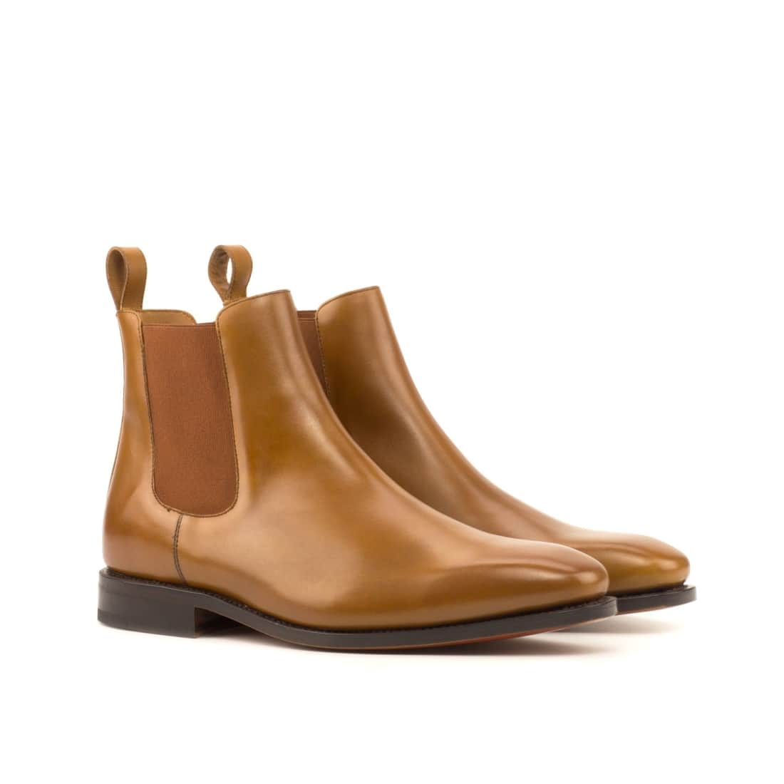 Cheslea Boots en cuir marron clair
