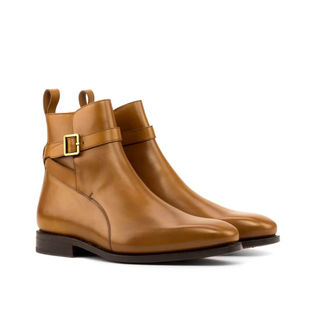 Bottines Jodhpur en cuir marron clair