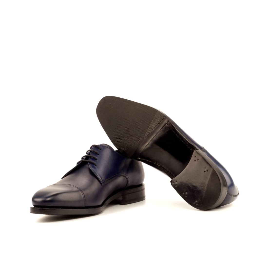 Derbie Bout Droit en cuir bleu marine – vue 2